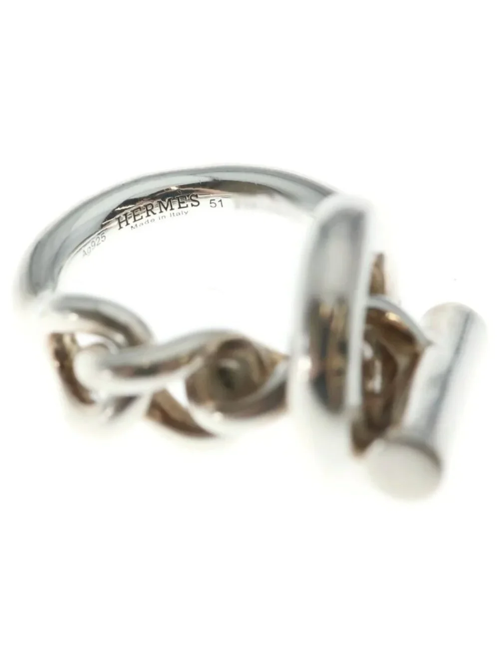 Hermes Echappee Croisette MM Ring Silver